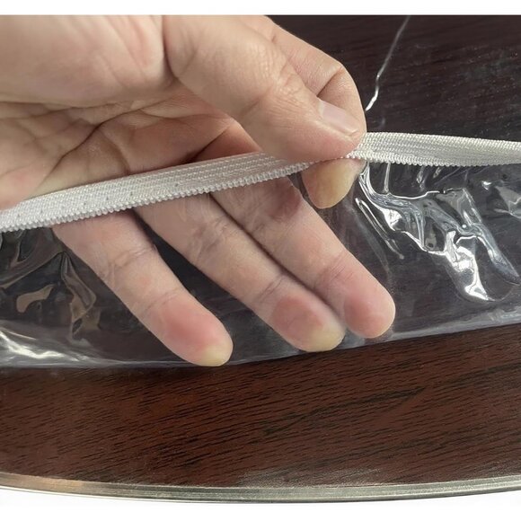 Premium Heavy-Duty 44" Clear PVC Table Cover - Elasticized for Perfect Fit - Picture 5 of 9